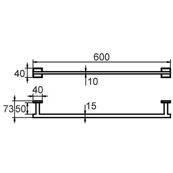 !09 Полотенцесушитель Labrador, сплав металлов (LABSM10M49) 60 см.