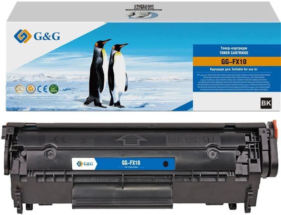 Картридж лазерный G&amp;G GG-FX10 Q2612A/FX9/FX10 черный (2000стр.) для HP LJ 1010/1012/1015/1018/1020/1022/1022n/1022nw/3015/3020/3030/3050/3052/3055/M1