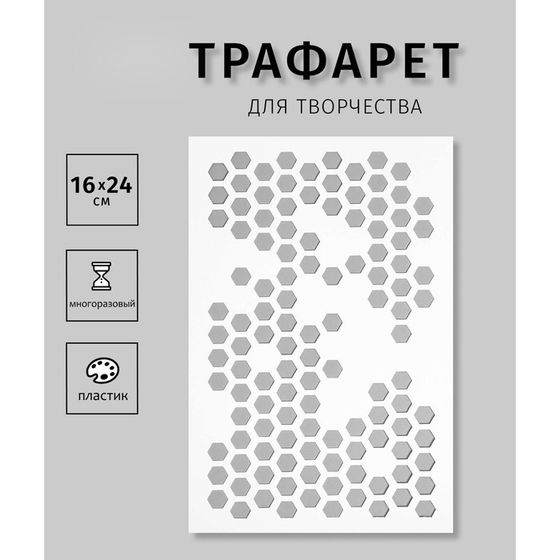 Трафарет пластик &quot;Соты&quot; 24х16 см