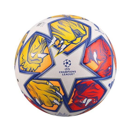 Adidas 23/24 UEFA Champions League Match Ball Size 5 Soccer Machine Stitched Soccer Ball Unisex White Yellow Red