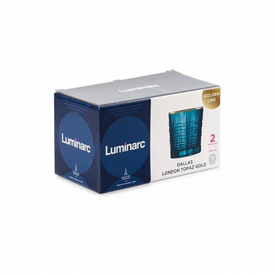 Стакан низкий ДАЛЛАС ЛОНДОН ТОПАЗ ГОЛД 2шт 300мл