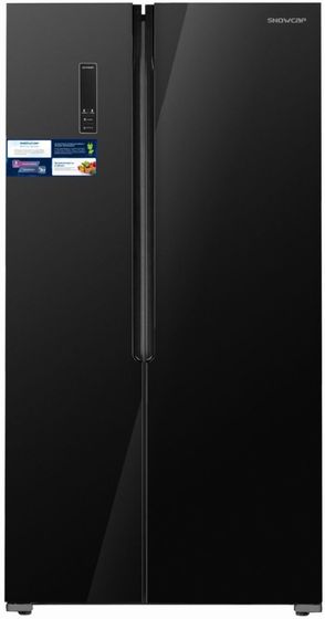 Холодильник Snowcap SBS NF 570 BG черный двухкамерный вертикальная ручка