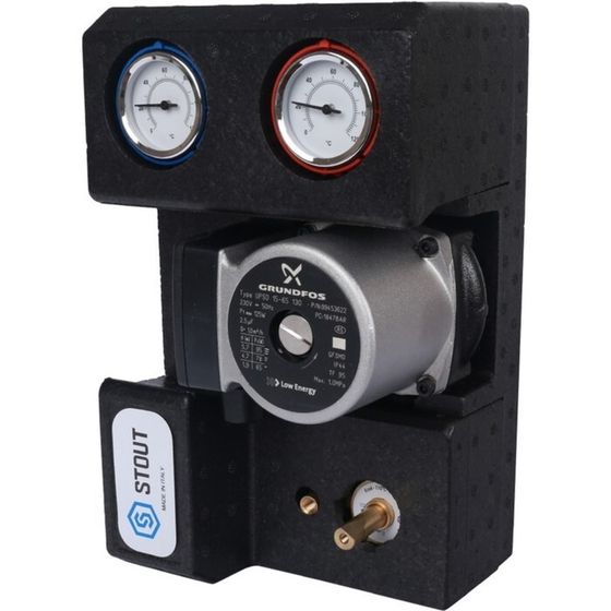 Насосная группа STOUT SDG-0007-002002, с 3-х ход.смес, 3/4&quot;, Grundfos UPSO 15-65 130