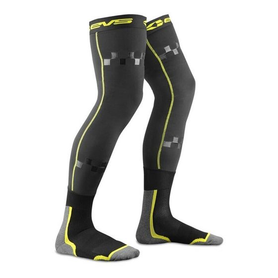 Носки под защиту EVS Fusion, размер L-XL, чёрные, жёлтые
