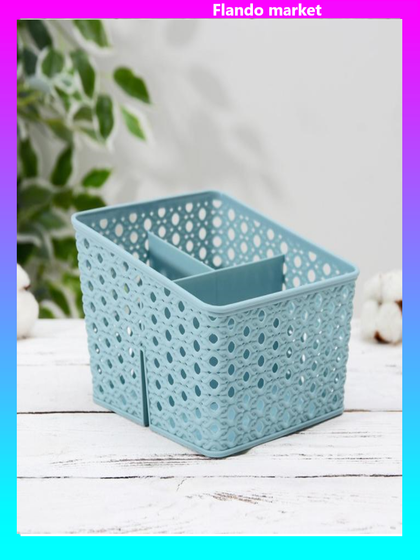 !Органайзер для мелочей «Петельки», 3 отделения, 15,5×13,5×10 см, цвет МИКС