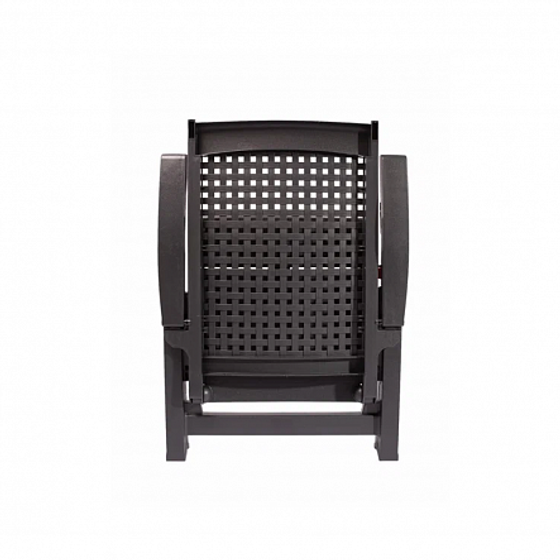 Кресло METAL черное пластиковое складное