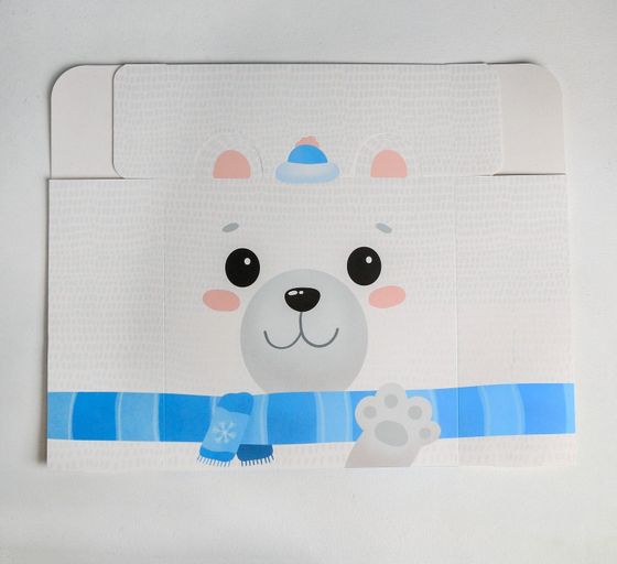 !Коробка складная «Медвежонок», 25 х 25 х 10 см