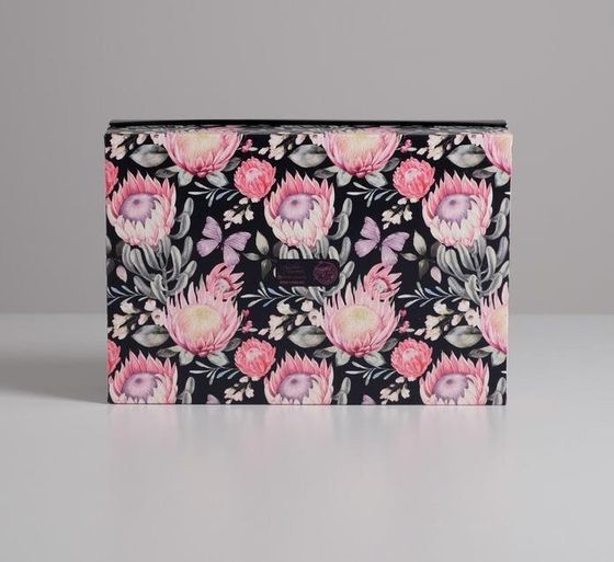 !Коробка складная «Цветы», 30 × 20 × 9 см