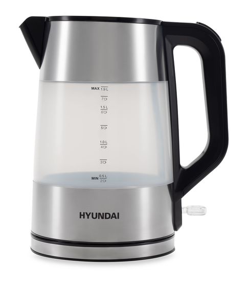 Чайник электрический Hyundai HYK-P4026 1,9л 2200Вт черный/серебристый
