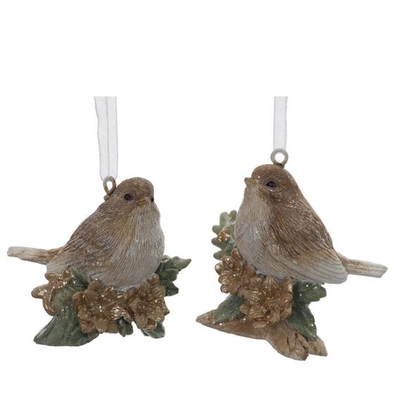 Фигурка декоративная подвесная &quot;Птичка&quot;, L5 W4 H5 см, 2в.
