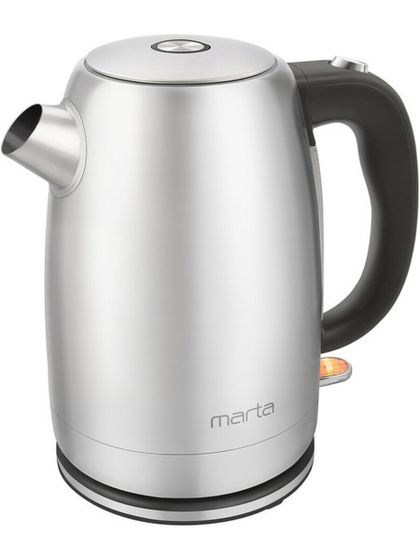 Чайник электрический Marta MT-4559 1,7л 2250Вт серебристый/черный