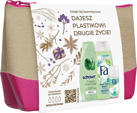 Fa Zestaw 7 Herbs Freshness szampon do włosów 400ml + Aloe Vera Yoghurt żel pod prysznic 250ml + Fresh Dry antyperspirant w kulce 50ml