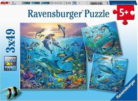 Ravensburger Puzzle 3x49 Podwodne życie