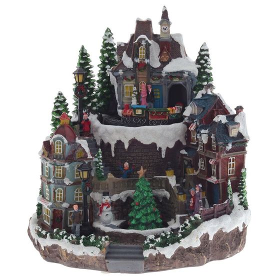 Фигурка декоративная &quot;Рождество&quot; (4 мелодии, подсвет, движ, 3xAA н/п, +USB), L29 W27 H30 см