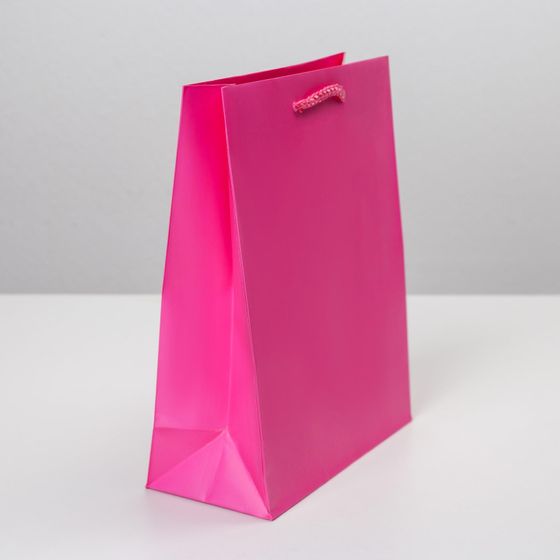!Пакет подарочный ламинированный, упаковка, «Фуксия», MS 18 х 23 х 8 см