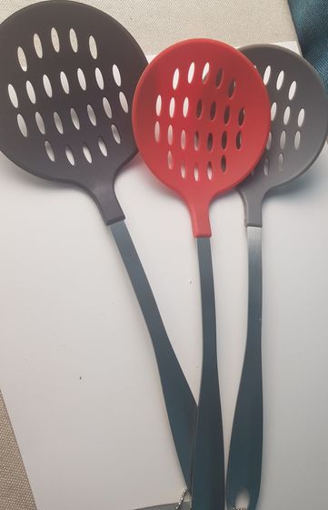 !09 Набор кухонных инструментов 6 предметов + ПОДАРОК (кулинарные инструменты 8 штук)- Шумовка+Поварешка+Лопака+Лопатка с прорезями+Ложка+Ложка с прорезями 38 см. цвет микс