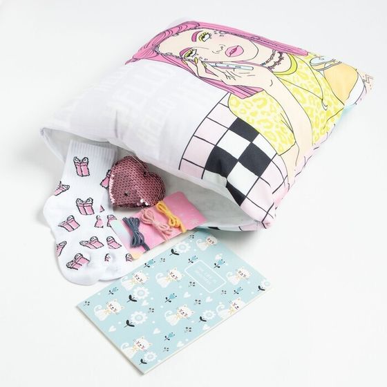 !09Подарочный набор "Hello" подушка-секрет , 40х40 см и аксессуары