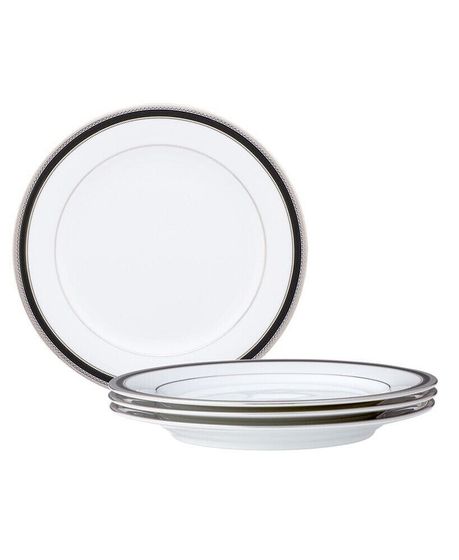 Austin Platinum Set of 4 Bread &amp; Butter/Appetizer Plates