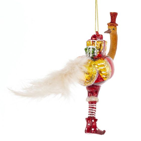 Украшение новогоднее "Страус", L10 W5 H15 см