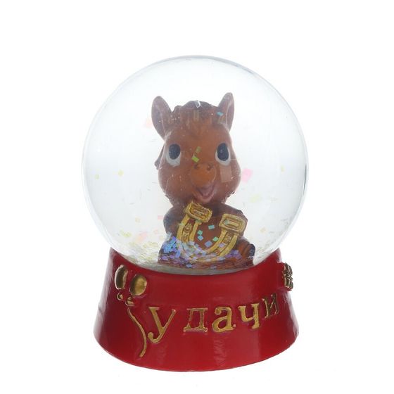 Фигурка декор в стекл шаре &quot;Лошадка&quot;, L4,5 W4,5 H5,5 см, 2в.
