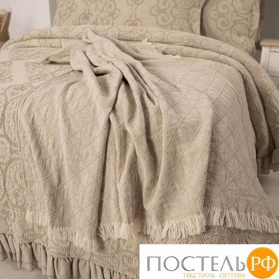 992C-NATURAL Покрывало Tivolyo Home RISUS бежевый 130X170