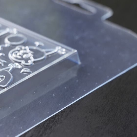 !09 Набор 2 штуки - Форма для шоколада «С днем рождения», 10×10×0,5 см, цвет прозрачный