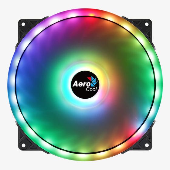Вентилятор AeroCool Duo 20 черный 200×25мм ARGB 700rpm 6-pin