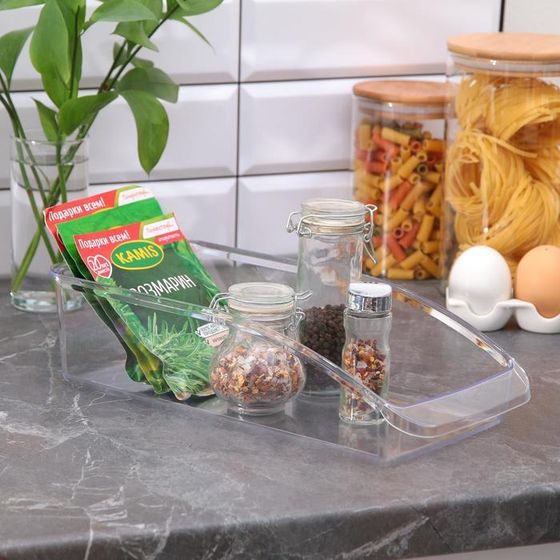 Органайзер для кухни, 33×15×8 см, прозрачный