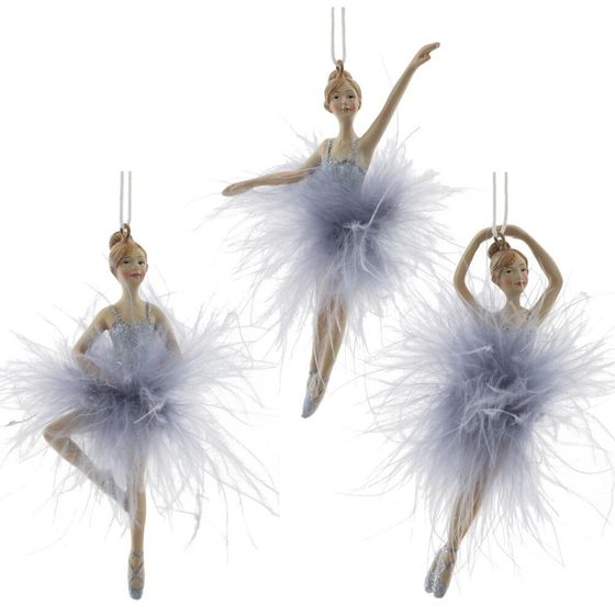 Изделие декоративное подвесное "Балерина", L4 W1,5 H12 см, 3в.