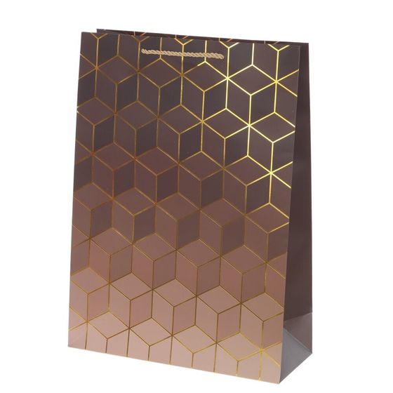 Пакет подарочный (бумага 210г/м2, блок микс 12шт), L30 W12 H41,5 см, 4в.