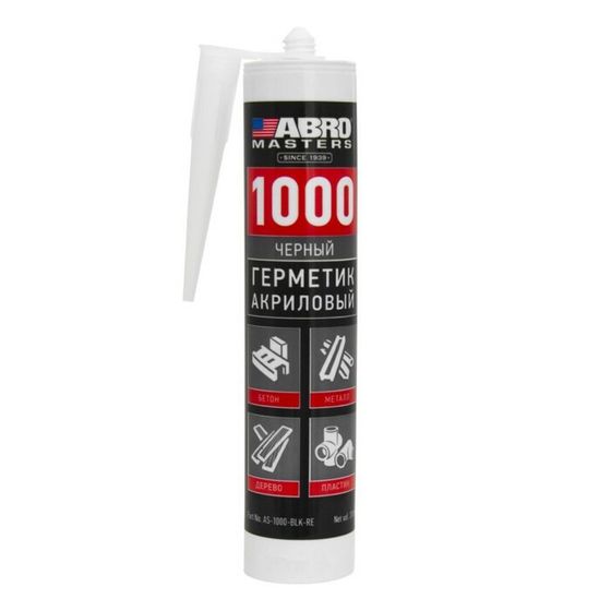 Герметик акриловый 1000 ABRO, черный, 310 мл AS-1000-BLK-RE