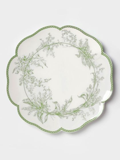 Тарелка обеденная &quot;Bloomware&quot; W&amp;Y 27см, 27х2  цвет зеленый, белый