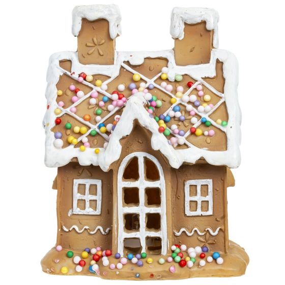 Фигурка декоративная с подсветкой &quot;Домик&quot;, L10 W8,5 H12,5 см, 2в.