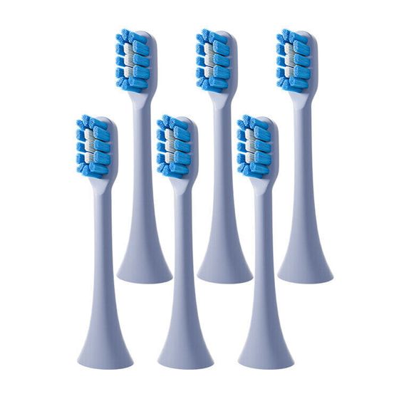 Scheng Compatible With Flyco Electric Toothbrush Replacement Heads 6-Pack Long-Lasting Lubrication Fresh Natural