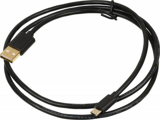 Кабель NONAME USB(m) - microUSB (m) 1м черный (2A Square Connector)