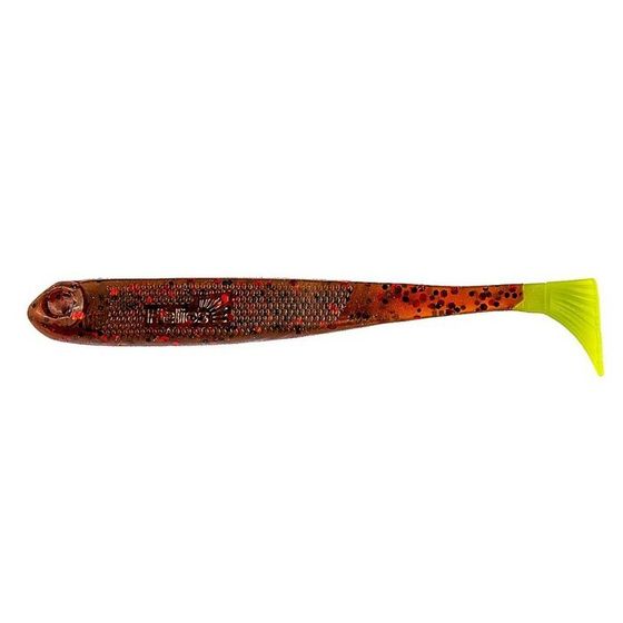 Виброхвост Helios Jumbo Rusty Gold &amp; Lime, 12.5 см, 5 шт. (HS-7-017)