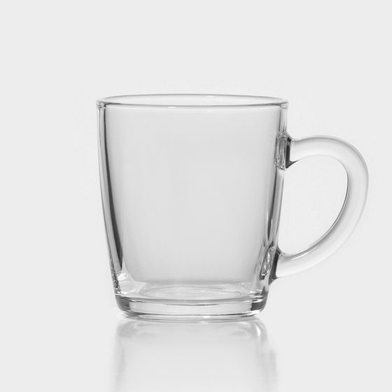 Кружка Paşabahçe Basic, 350 мл, стекло, для чая и кофе, прозрачная