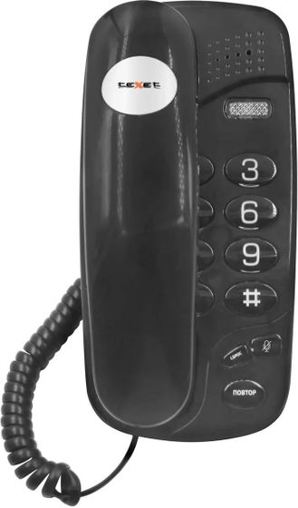 Телефон проводной TeXet TX-238 черный