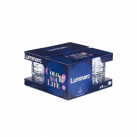 Набор стаканов ДАЛЛАС голубой 4шт 300мл низкие