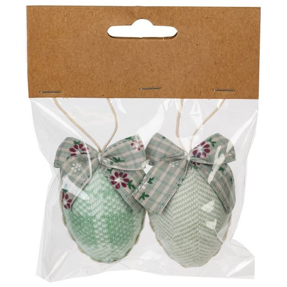 Набор из 2-х изделий декоративных подвесных &quot;Яйцо&quot; (3,5*6), L10 W35 H13 см, 2в.