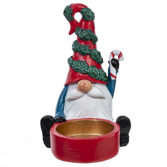 Подсвечник &quot;Ангел/Дед Мороз/Снеговик/Гном&quot; (D свечи 4,5 см), L7 W7 H11 см, 4в.