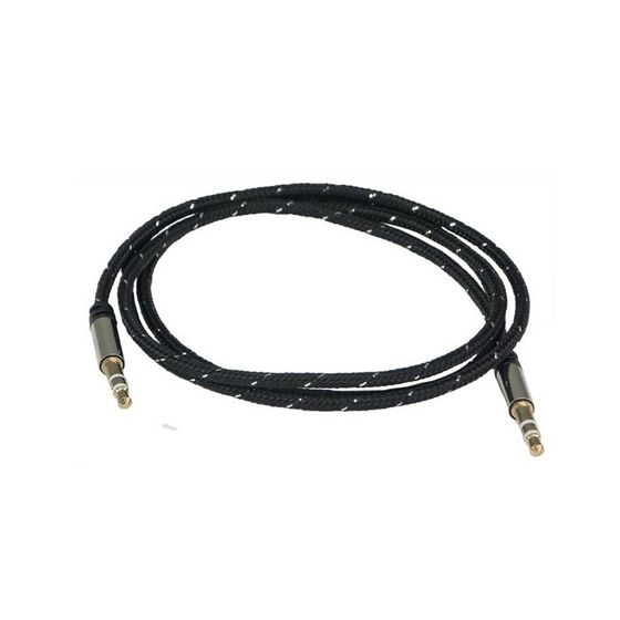 Кабель AUX AURA RCA-J11B, черный 1 м