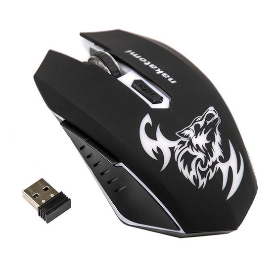 Мышь Nakatomi MROG-15U черный оптомеханическая беспров. игровая (1600dpi)