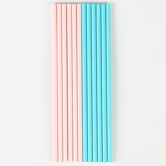 !09 Одноразовые трубочки для коктейлей 24 штуки «Гендер»