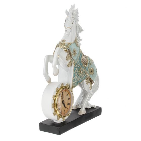 Фигурка декоративная &quot;Лошадь&quot; с часами (AAx1,н/п), L23 W7 H33 см