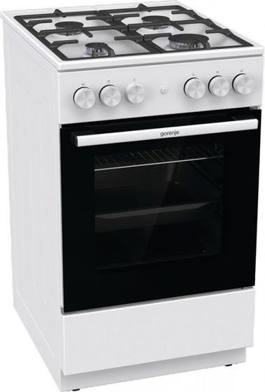 Плита газовая Gorenje GG5A11WF белый (без крышки) реш.чугун
