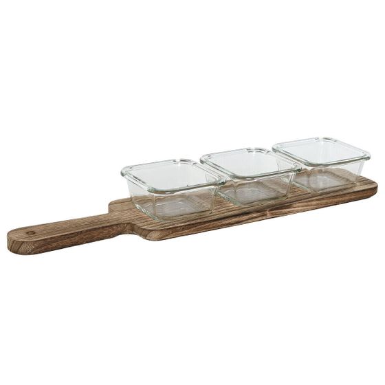 поднос для закусок Home ESPRIT Натуральный 140 ml 43 x 10 x 5,5 cm