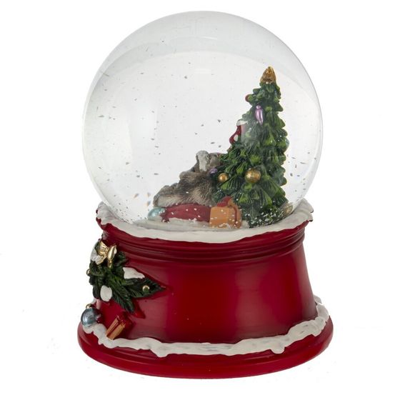 Фигурка декоративная &quot;Рождество&quot; в стекл шаре (муз, вьюга, АААх3, н/п), L11 W11 H14,5 см
