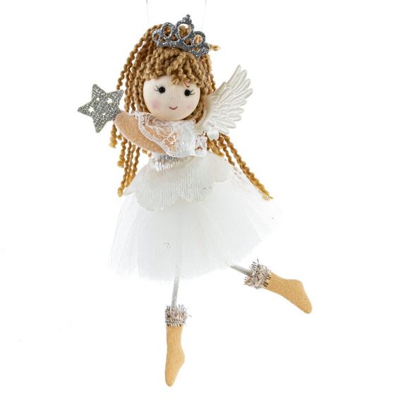 Изделие декоративное подвесное &quot;Девочка-ангел&quot;, L8,5 W5 H18,5 см, 3в.