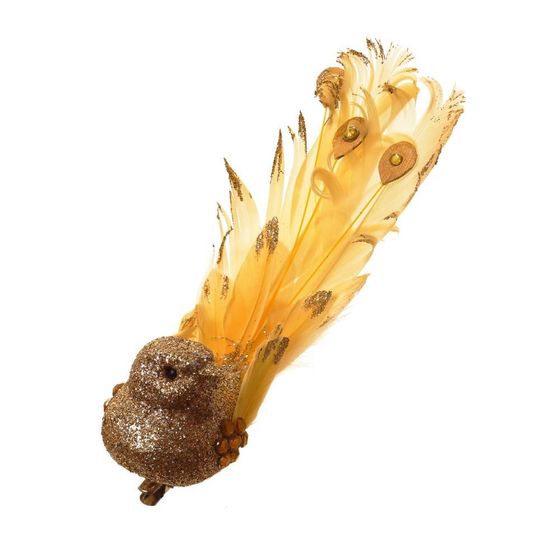 Изделие декоративное &quot;Птичка&quot; на клипсе, L13 W4 H4,5 см, 3в.